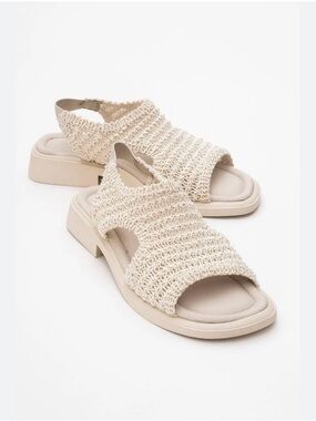 Forever & Always Weave Sandals in Cream
